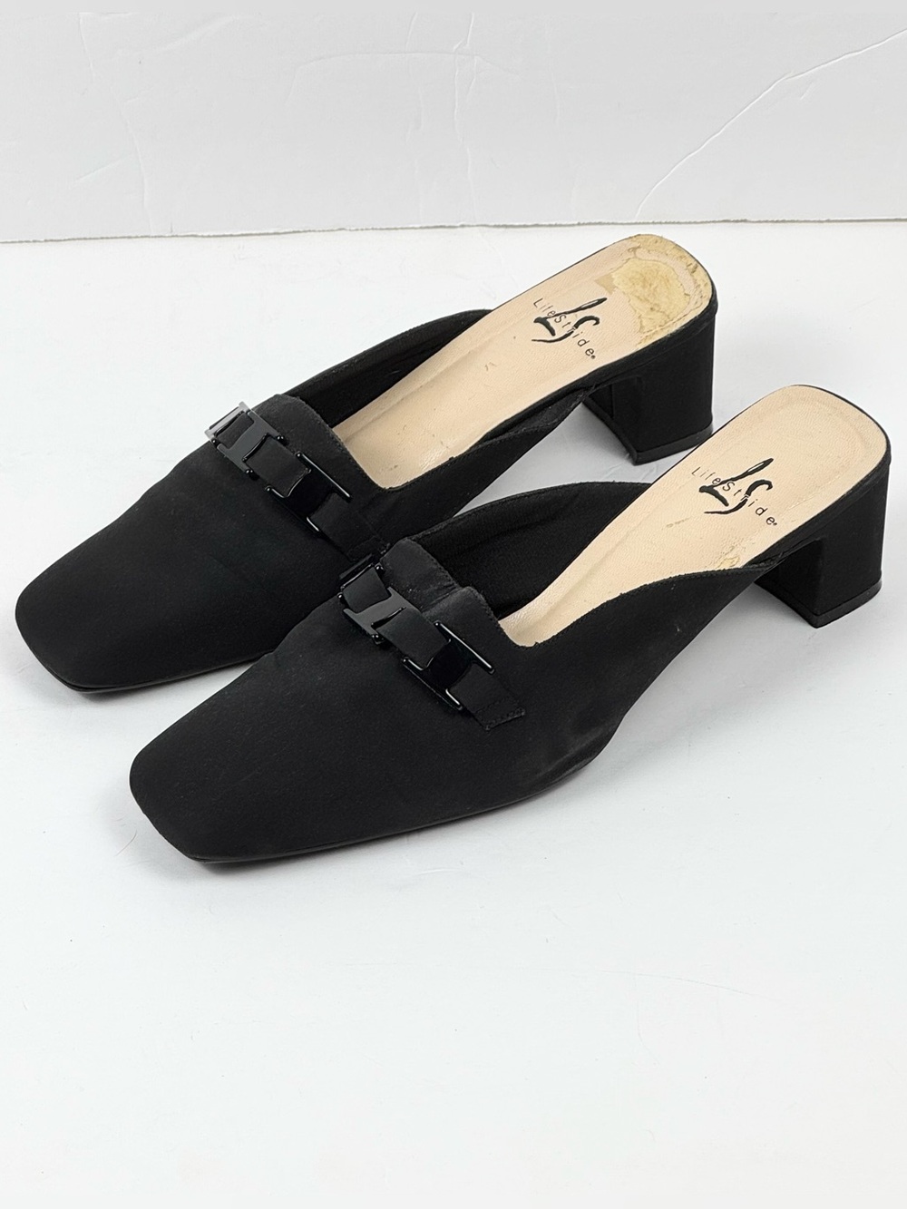 LifeStride Black  Heeled Mules 8 Wide